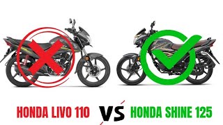 Honda Shine 125 bs6 Vs Honda Livo 110 BS6 Review || which one you should buy in 2025