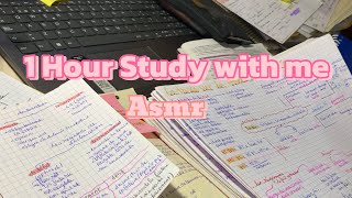 STUDY WITH ME 1hr | Background noise, no music | ASMR | real time