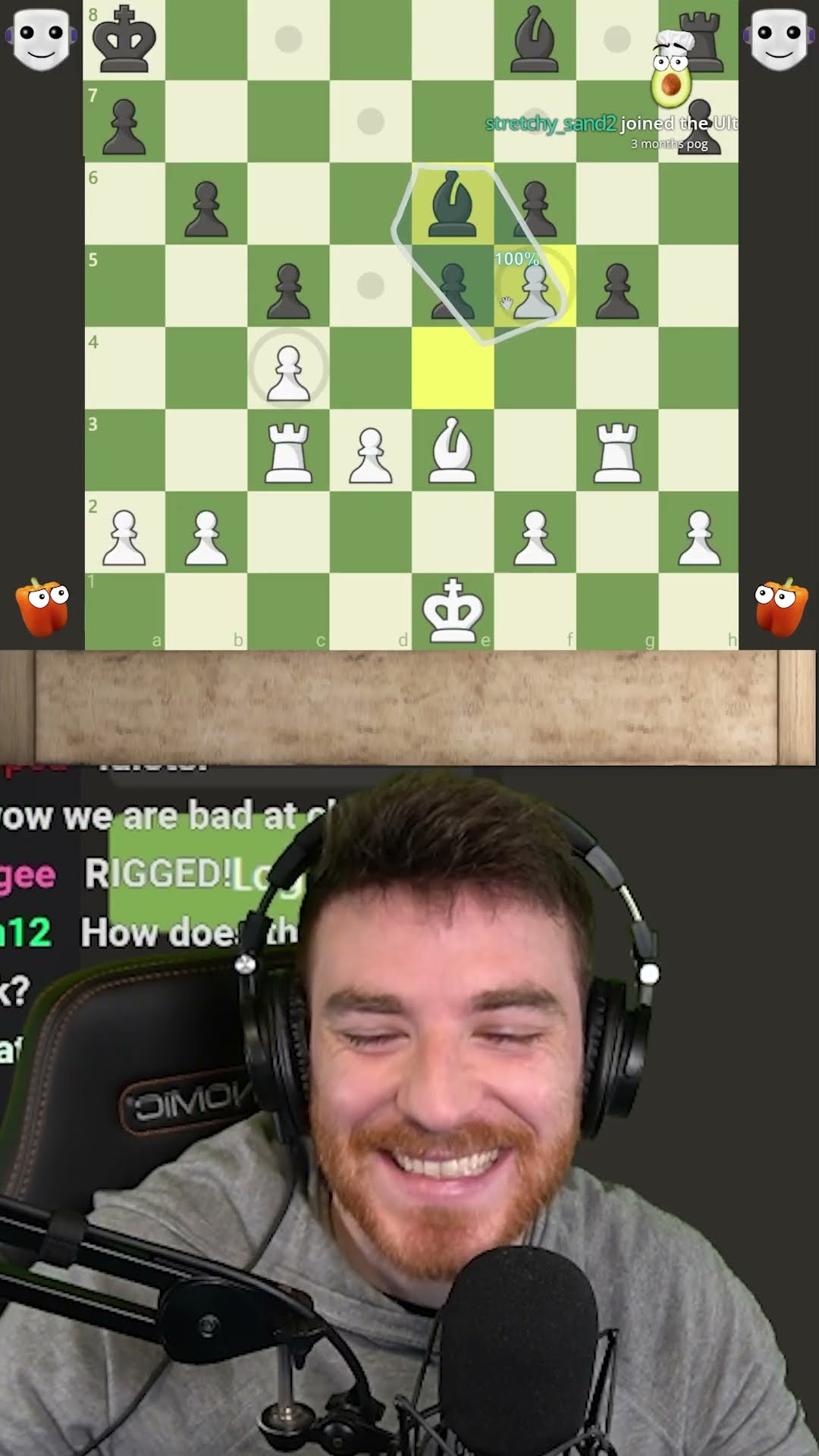 Twitch Chat learns the Queen's Gambit