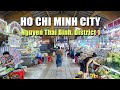 Ho Chi Minh City Tour, Ben Thanh Market, Street Foods, Nguyen Thai Binh - Vietnam 4k Walking Tour