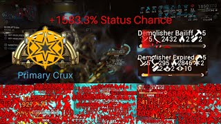 This Is What 1583.3% Status Chance Will Look Like | Primary Crux | Warframe