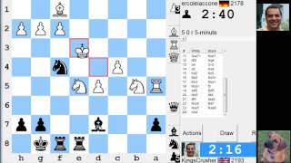 LIVE Blitz #2484 (Speed) Chess Game: Black vs ercoleiaccone in Semi-Benoni (`blockade variation')