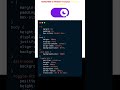 Create Dark Mode Toggle Button using HTML CSS and JavaScript in 25 Seconds
