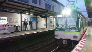 京阪 石山坂本線 600形 611-612編成 坂本比叡山口行き  京阪膳所  京阪大津京  20230328