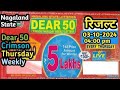 Nagaland State Dear 50 crimson Thursday Weekly Lottery Result | Dear 50 Lottery Result today 4pm