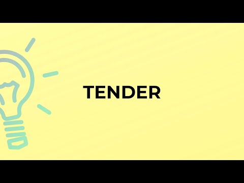 How do you use the word tender?