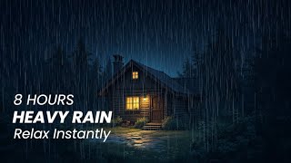 Heavy Rain at Night | Soothing Rainstorm Sounds for Sleep, Study & Meditation