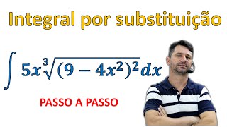 INTEGRAL POR SUBSTITUIÇÃO - Regra da cadeia para antidiferenciação.  Integral passo a passo