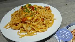 Haddock linguine with tomatoes and chilli Gousto box recipe / makaron z ryba