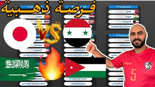 مجموعات تصفيات كاس العالم 2026 موعد مباريات منتخب سوريا توقعاتي ومواجهة عربية السعودية والاردن 🔥