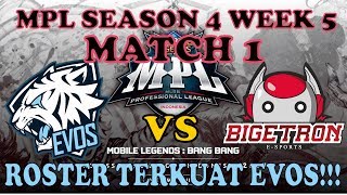 EVOS VS BTR MATCH 1 GAME 1 WEEK 5 MPL SEASON 4 - MOBILE LEGENDS | GEMBOR GAMING