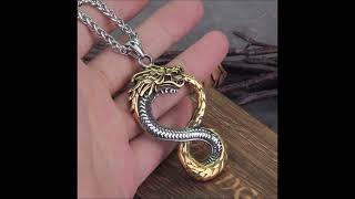 Viking Jörmungandr Serpent Necklace