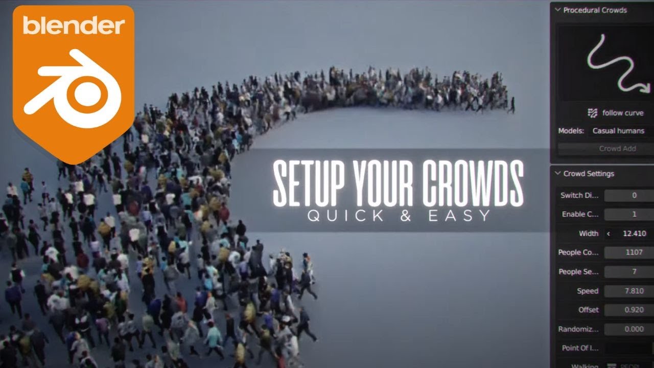 Procedural Crowds New Blender Addon Youtube