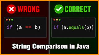 Stop Using == for Strings! The Safe Way to Compare in Java