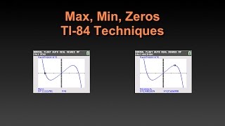 Maximum, Minimum, Zeros, TI 84 and TI 83