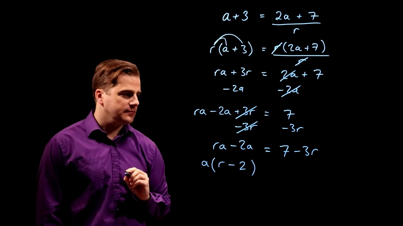 Rearranging An Equation. GCSE 9-1 Maths Edexcel Specimen Paper 1H Q17 ...