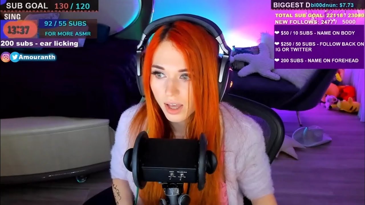 Amouranth Sings In Asmr Youtube