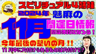 《魅麻》2024年11月開運日情報☆2025年に向けて最終整い期間です！