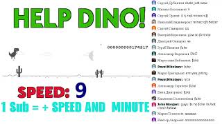 (っ◔◡◔)っ ♥ HELP DINO ♥ NEW Playing Chrome Dinosaur game FOR 1 YEAR (World Record)