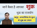 ज्योतिष में शुभ शुक्र और राजयोग। शुक्र को मज़बूत करने के उपाय। Venus: result, remedy in Astrology