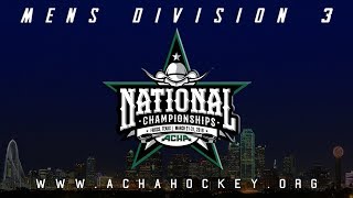 2019 ACHA Men's D3 NATIONAL CHAMPIONSHIP (Game 27): SAULT (D) vs GRAND VALLEY (A)