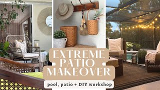 *STUNNING* Patio/Pool Makeover & DIY Area + Thrift, Ikea & HomeGoods Haul