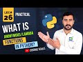Anonymous/Lambda Functions In Python| How Lambda Function works | Python for beginners | Lec 26