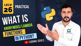 Anonymous/Lambda Functions In Python| How Lambda Function works | Python for beginners | Lec 26