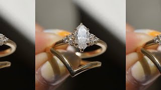 Odessa Ring - .96ct Salt and Pepper Marquise Diamond