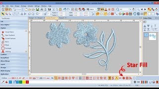 21 การใส่ Effect ให้กับลายปักด้วยคำสั่ง Star Fill | Bernina Designer 8