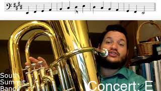 Tuba Basic Scales: E
