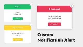 Alert Notification Message in HTML CSS & JavaScript