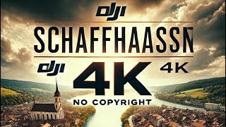 Exploring Schaffhausen in 4K - Cloudy Views Above the Rhine River | Stock photography no copyright