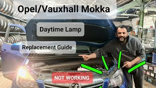 how to replace daytime running lamp on Opel Mokka | Vauxhall Mokka #headlight