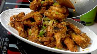 How Chinese Chef Cooks Salt and Pepper Fried Chicken Wings | Crispy, Flavorful Recipe!