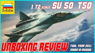 ZVEZDA 1/72 PKA FA SU-50(T-50) UNBOXING REVIEW