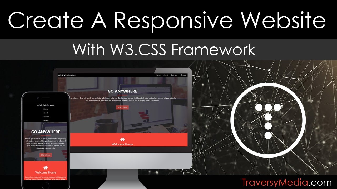 Create A Responsive Website With The W3 CSS Framework - YouTube