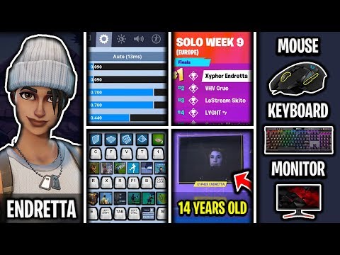 Endretta Fortnite Settings, Keybinds and Setup (1st World Cup Finals - 14 Years old)