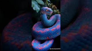 Beautiful Blue snake #snake #nature #snakelover #naturesounds #forest #jungle #rain