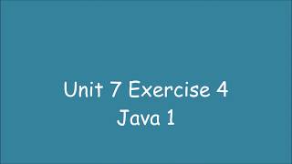 TCH321 Java Unit 7 Exercise 4