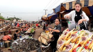 ตลาดเช้า เมืองเซโปน หมูกระทอ อาหารป่า อาหารพื้นบ้าน //มันคนเดินทาง#วิถีลาว#ชนบทลาว