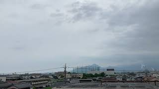 6/25、朝の伯耆富士…今日の予報は曇り☁️28度