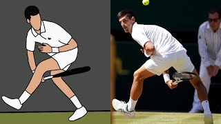 Novak Djokovic Incredible Tweener Shot at Wimbledon 2022 (Animation)