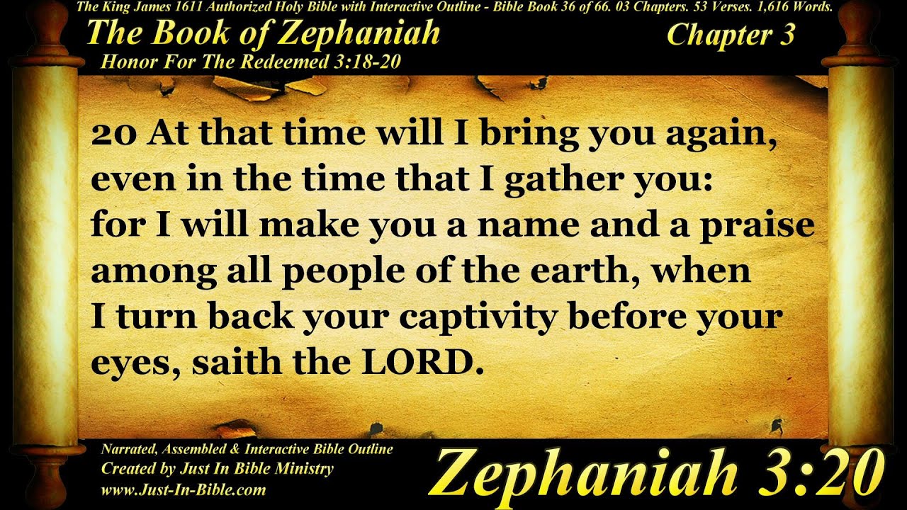 Bible Book #36 - Zephaniah Chapter 3 - The Holy Bible KJV Read Along ...