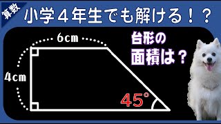 【中学受験算数】面白い平面図形「台形の面積は？」