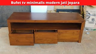 Bufet tv minimalis modern jati jepara