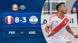 PERÚ vs. ARGENTINA [8-3] | RESUMEN | CONMEBOL SUB20 FÚTBOL PLAYA 2023