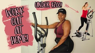 😃 WORKOUT AT HOME! Affordable Amazon Elliptical Machine Review ~ Beginner Friendly!