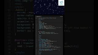 ✨ Mesmerizing Floating Bubbles Animation | HTML + CSS + JS Visual Effect 🌊 #coding #javascript #css