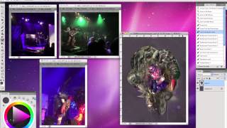 Photobashing an alien using GWAR concert pics (Part 1 : the bashing)